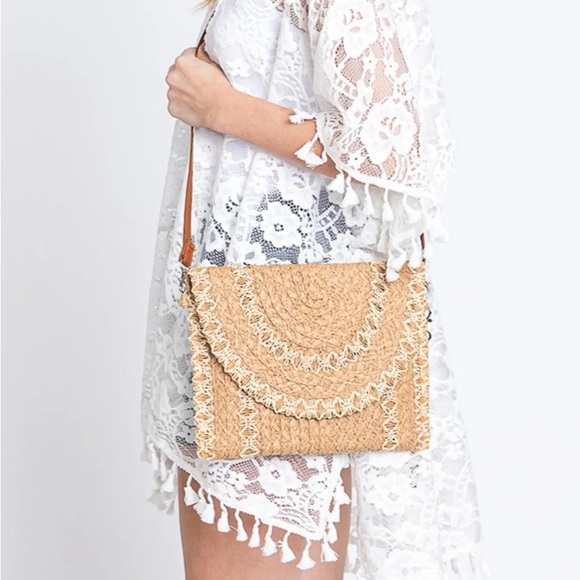 Handbags - Boho Tan Woven Shoulder/crossbody bag
